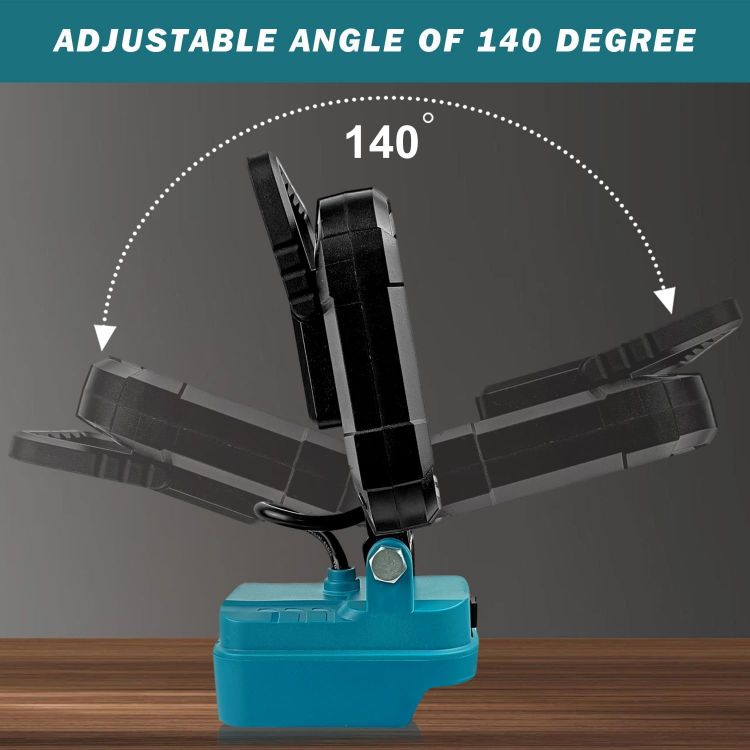 Picture of LED Work Light for Makita 18V Battery 35LED Portable Cordless LED Floodlight with Dual USB Charging Port for Garage Workshop Emergency Camping (No Battery) [Energy Class G]