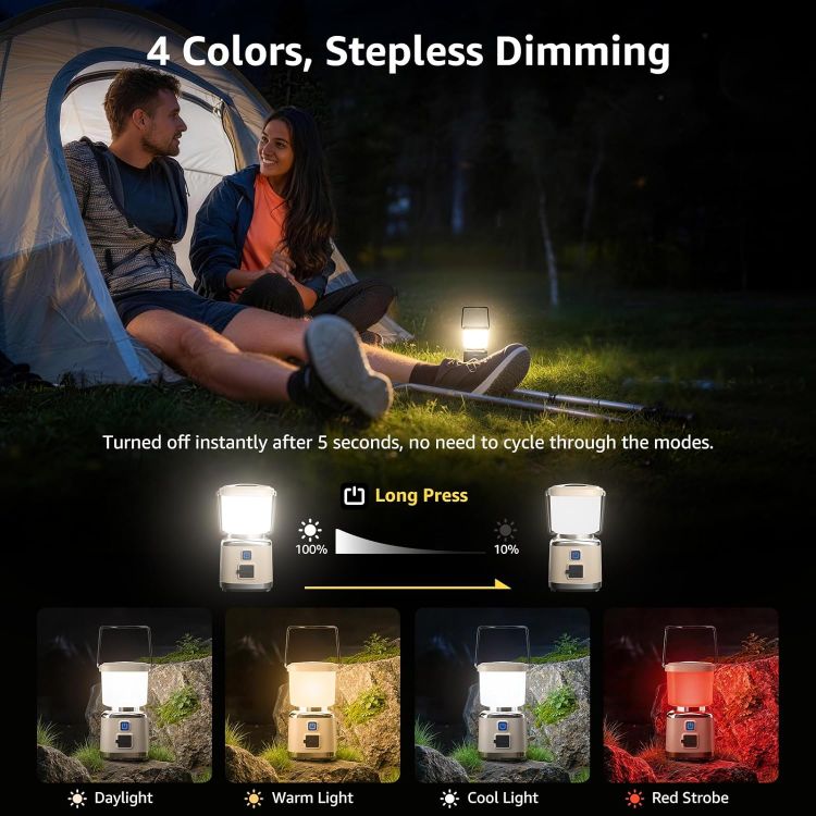 Picture of Rechargeable Camping Lantern 4000mAh Waterproof LED Lamp