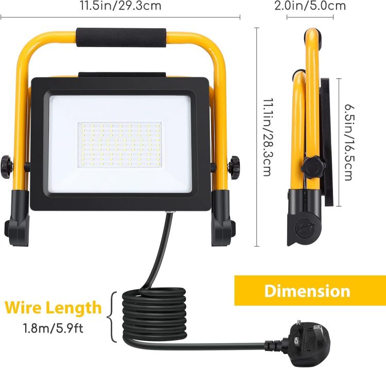 Picture of 50W Folding LED Floodlight 4500LM IP65 Portable Work Light