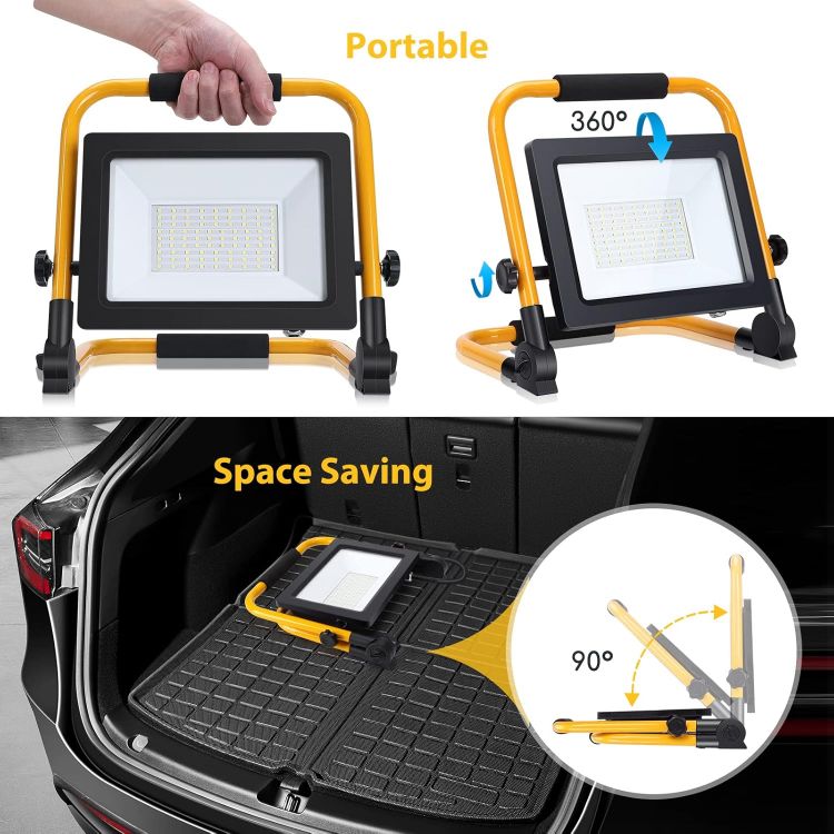 Picture of 50W Folding LED Floodlight 4500LM IP65 Portable Work Light