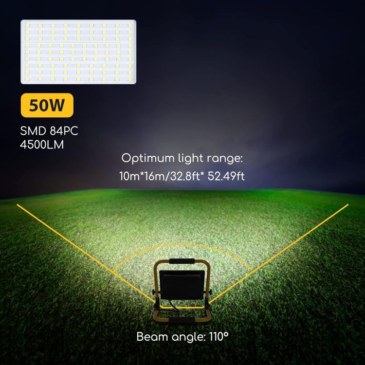 Picture of 50W Folding LED Floodlight 4500LM IP65 Portable Work Light