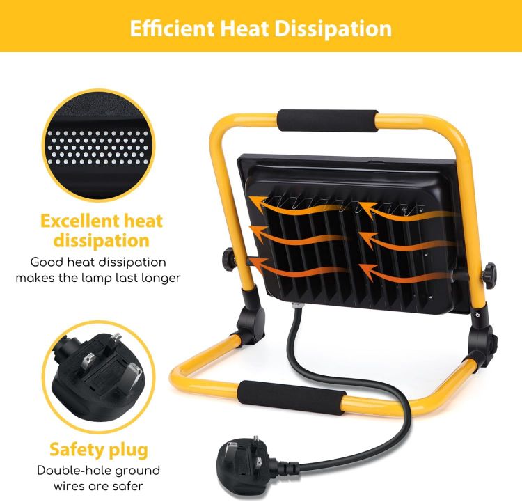 Picture of Portable 100W LED Floodlight 8800LM Job Site Work Light