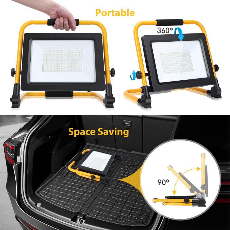 Picture of Portable 100W LED Floodlight 8800LM Job Site Work Light
