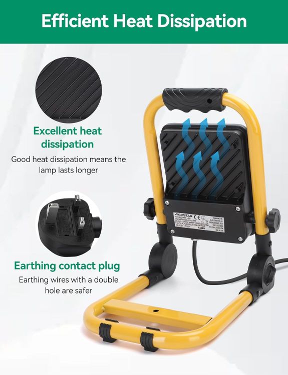 Picture of 50W LED Work Light 4500LM IP65 Folding Floodlight 240V