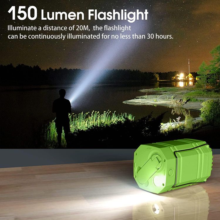Picture of Solar Camping Lantern Hand Crank USB Rechargeable Tent Light