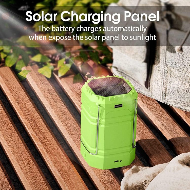 Picture of Solar Camping Lantern Hand Crank USB Rechargeable Tent Light