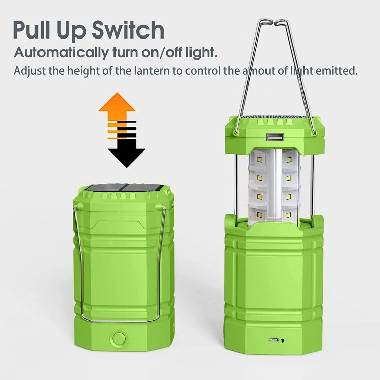 Picture of Solar Camping Lantern Hand Crank USB Rechargeable Tent Light
