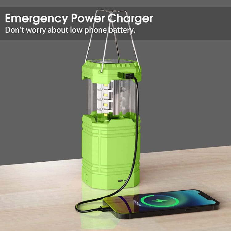 Picture of Solar Camping Lantern Hand Crank USB Rechargeable Tent Light