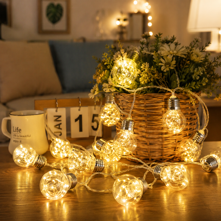 Picture of GW086 20 LED Star String Lights Warm White USB with Remote