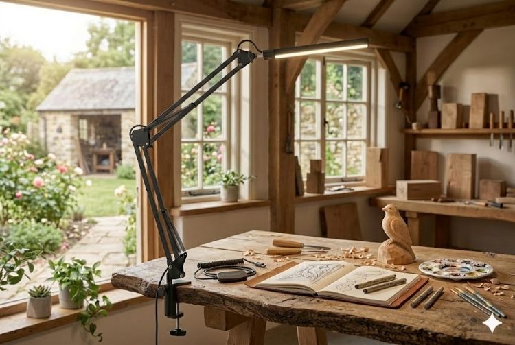 Picture of LED Desk Lamp with Bulb Adjustable Table Lamp for Home Office Study Reading