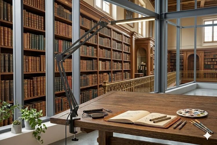 Picture of LED Desk Lamp with Bulb Adjustable Table Lamp for Home Office Study Reading