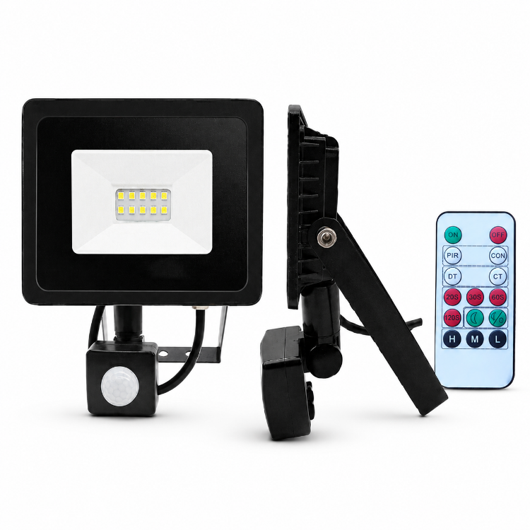 Picture of 30W Security Lights Outdoor Motion Sensor, PIR Flood Light with Remote Control, IP66 Waterproof Cool White, 6500K, 3000LM, Outdoor Lights Mains Powered for Garden Corridor Entrance Backyard