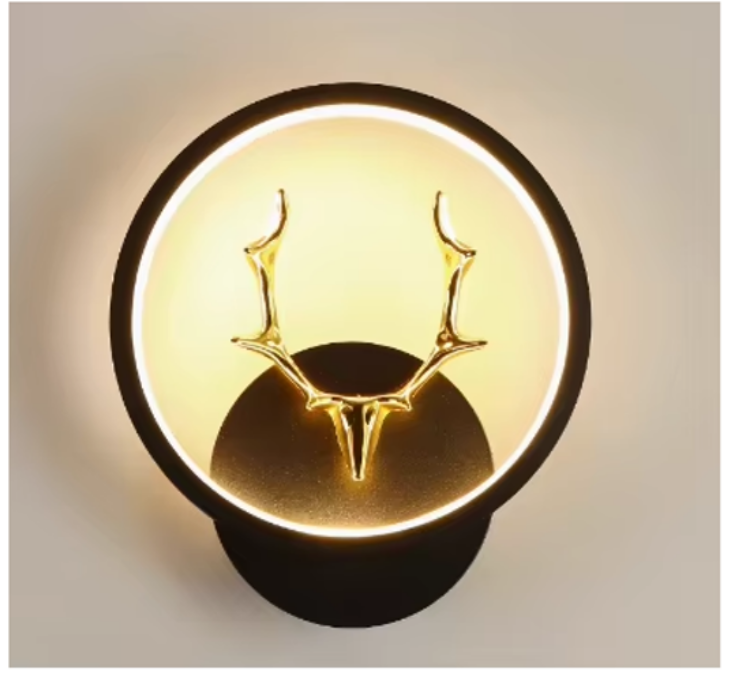 Picture of Modern 12W 3-Color LED Ring Wall Light for Living Room, Bedroom, Hallway and Staircase Decorative Indoor Wall Lamp with Warm White, Neutral White and Cool White Lighting
