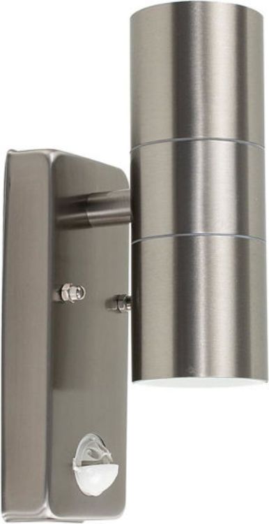 Picture of PIR Motion  Sensor Stainless Steel Up/Down Outdoor Security Wall Light – IP44 Rated