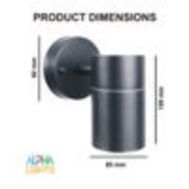 Picture of Modern Stainless Steel Outdoor Wall Light GU10 Downlight IP44 for Garden, Patio & Entrance