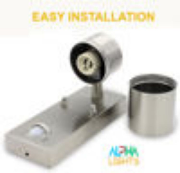 Picture of PIR Motion Sensor GU10 Down Outdoor Wall Light IP44 Stainless Steel Security Light – Silver & Black – With Bulb or Without Bulb