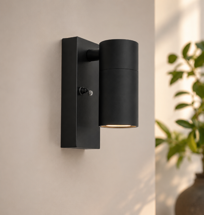 Picture of Outdoor Only Down LED Wall Light with Automatic Dusk to Dawn Light Sensor Stainless Steel and Tempered Glass IP44 Waterproof Exterior Wall Lamp for Garden Porch Patio Balcony Garage Front Door Entrance Corridor
