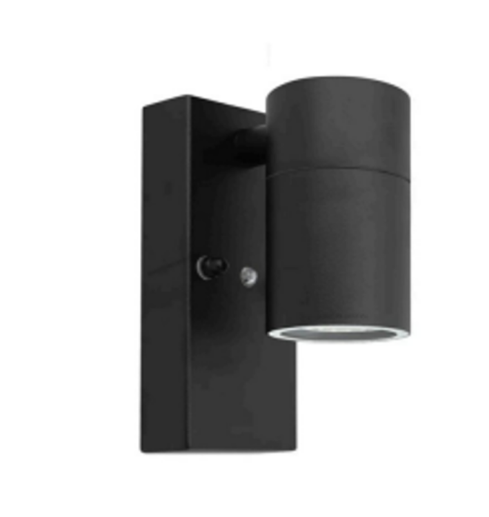 Picture of Outdoor Only Down LED Wall Light with Automatic Dusk to Dawn Light Sensor Stainless Steel and Tempered Glass IP44 Waterproof Exterior Wall Lamp for Garden Porch Patio Balcony Garage Front Door Entrance Corridor