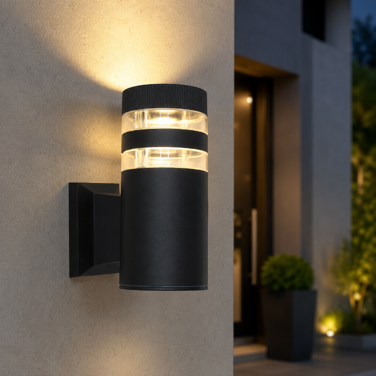 Picture of Modern Double Layer Upward Facing Outdoor Wall Light for Garden, Porch, Patio, Balcony, Garage and  Front Door 