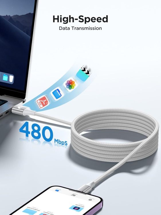 Picture of USB C Charger Cable, Type C Cable Fast Charging cable Lead 2M USB to USB C cable for Samsung Galaxy S21 S20 S22 S10 S9 S8 A12 A13 A20e A21s A32 A40 A50 A53 A52 A51 A70 A71 A72 A02s A03s,Sony,MacBook