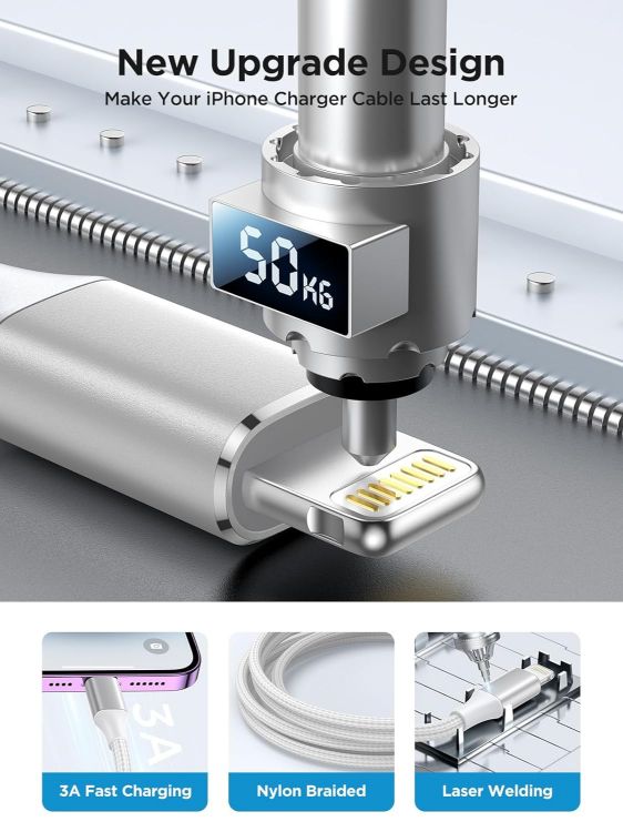 Picture of USB C Charger Cable, Type C Cable Fast Charging cable Lead 2M USB to USB C cable for Samsung Galaxy S21 S20 S22 S10 S9 S8 A12 A13 A20e A21s A32 A40 A50 A53 A52 A51 A70 A71 A72 A02s A03s,Sony,MacBook