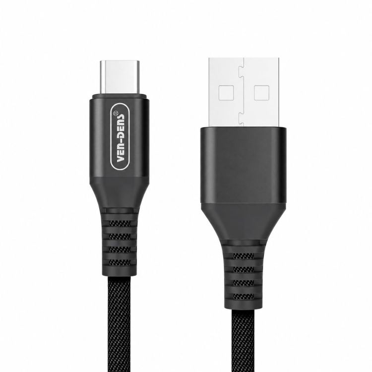 Picture of 3A Charger Cable For Moto G54/G53/G84/G23/G14/G34/G22/G60s/G60/G50/G50 5G/E20/G10/G20/G30/G10 Power Charging Cable [1.5 M] High Speed Charging Charger Cable Fast Charge Nylon Braided Cable (BLACK)