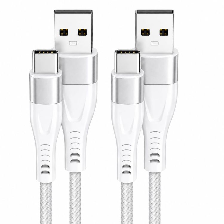 Picture of 3A Charger Cable For Moto G54/G53/G84/G23/G14/G34/G22/G60s/G60/G50/G50 5G/E20/G10/G20/G30/G10 Power Charging Cable [1.5 M] High Speed Charging Charger Cable Fast Charge Nylon Braided Cable (BLACK)