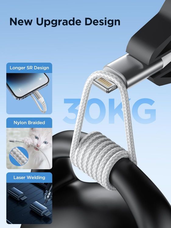 Picture of iPhone Charger Cable [1M+2M 2Pack] MFi Certified Lightning Cable Fast Charging Phone Cable Lead Nylon iPhone Charger Fast Charge USB Cable for iPhone 14 13 12 11 Pro Max XS Pro XR X 8 7 6 Plus SE2020