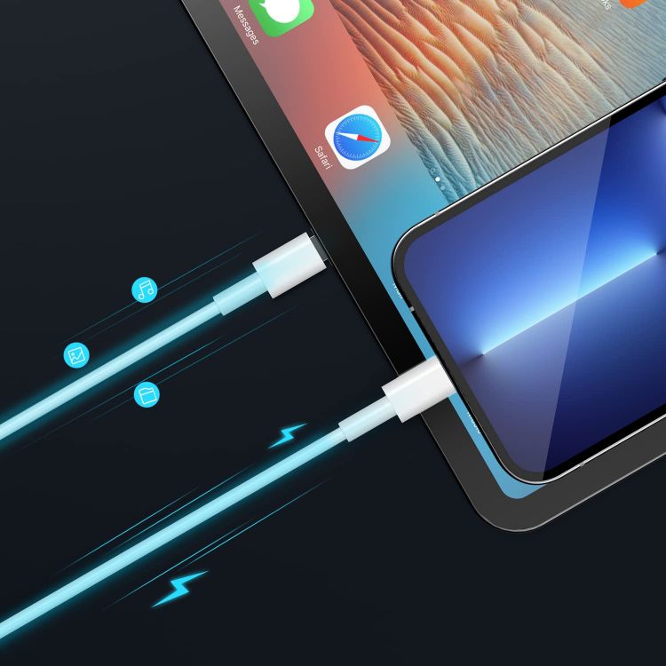 Picture of USB C to Lightning Cable 1M [Apple MFi Certified] iPhone Fast Charger Cable USB-C Charging Cord for iPhone 13/12/12 PRO Max/12 Mini/11/11PRO/XS/Max/XR/X/8/8Plus/iPad