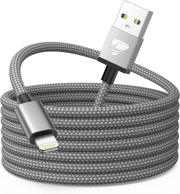 Picture of 2Pack 1M MFi Certified Lightning iPhone Cable - Fast Charging Braided USB Lead for iPhone 14 13 12 11 Pro Max XS XR X 8 7 6 Plus SE, iPad