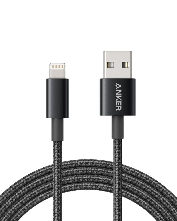 Picture of Anker iPhone Charger Cable, 6 ft/1.8m 331 Cable, Premium Nylon USB-A to Lightning Cable, for iPhone 14 Plus 14 14 Pro Max 13 13 Pro