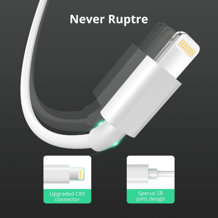 Picture of 2Pack 1.8M iPhone Charger Cable [Apple MFi Certified] Lightning to USB Cable Lead 6 Foot, 2.4A Fast Charging Cable for iPhone 14 13 12 11 Pro Max XS XR X 8 7 6 Plus 5, iPad and iPod