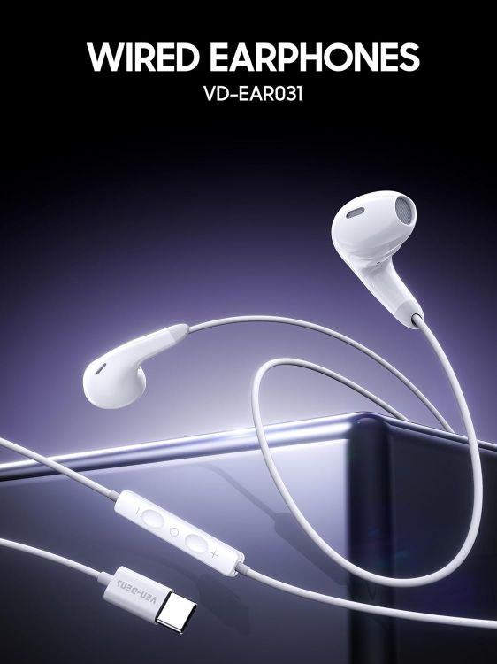 Picture of USB C Headphones for Samsung Galaxy A10 A10s A10e A20 A20s A20e A30 A30s A40 A50 A50s A70 A70s A80 [2 Pack], in Ear Type C Earphones with Mic & Volume Control, Hi-Fi Stereo Wired Earbuds