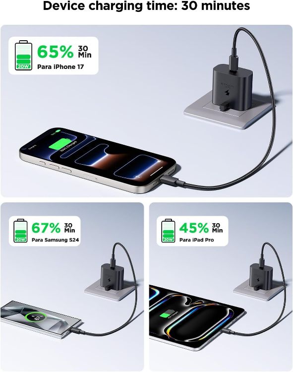 Picture of Samsung Charger, USB C Fast Charger Plug 25W with Type C to C Cable (2M) Sam sung Fast Charging Lead for Galaxy S25 Ultra/S24/S23/S22/S21/S20/A16/A15/A22/A23/A25/A26/A32/A33/A34/A35/A36/A52/A53