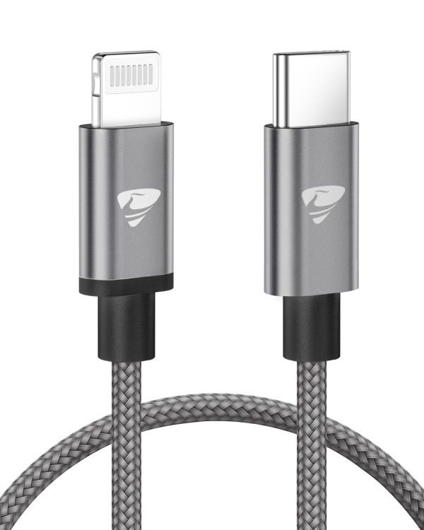 Picture of USB C to Lightning Cable 1M [Apple MFi Certified] iPhone Fast Charger Cable USB-C to Lightning Charging Cord for iPhone 13/11/12 PRO Max/12 Mini/11/11PRO/X/Max/XR/XS/8/8Plus/iPad, Grey