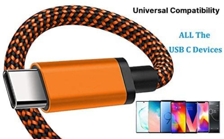 Picture of USB C Charger Cable 3A Fast Charging 1M 3Pack, Braided Type C Cable for Samsung Galaxy S22 S21 S20 S10 S9 A21s A12 A13 A22 A32 A33 A41 A40 A51 A52 A53 A70 A03, Huawei P40 P30 P20, Sony, Xiaomi, Oppo