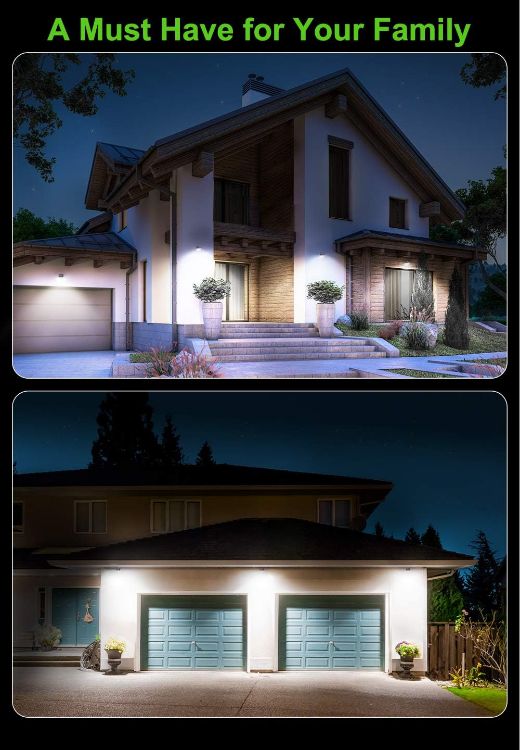 Picture of CLAONER Solar Powered Lights Outdoor, Upgraded Wireless 270° IP65 Solar Motion Sensor Security/Wall Light for Front Door, Yard, Garage, Garden, Fence, Cool White (2 Pack) [Energy Class A]