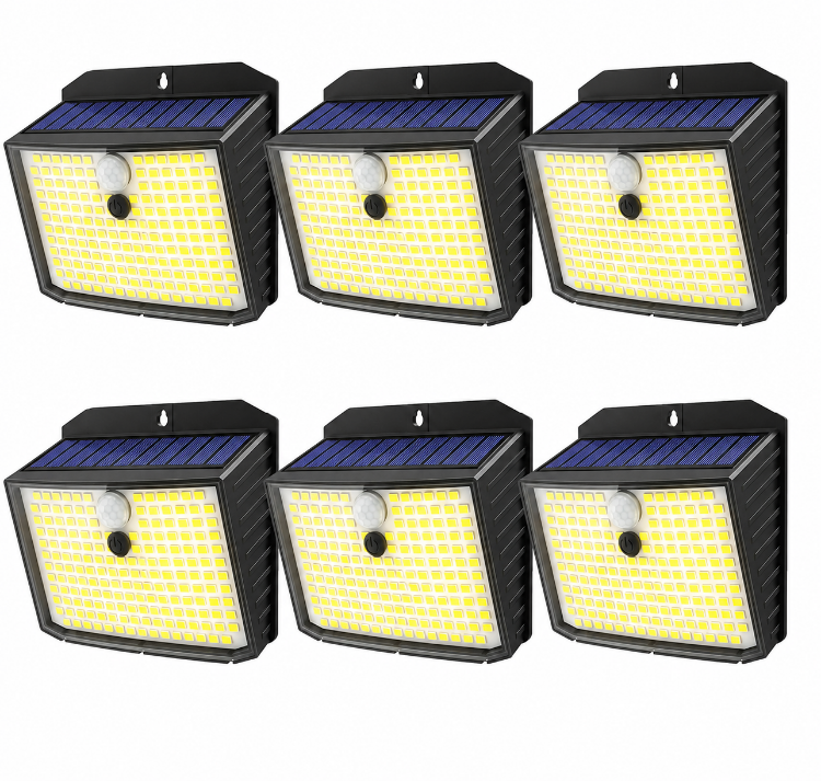 Picture of CLAONER Solar Security Lights Outdoor, Motion Sensor Light 3 Lighting Modes Solar Powered LED Lights IP65 Solar Wall Lights for Yard Garage Garden Fence Door (4 Pack) [Energy Class A]