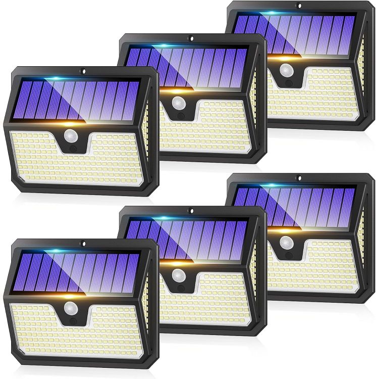 Picture of Seklin Outdoor Solar Lights, 238 LED Solar Security Lights and 3 Modes Motion Sensor 270° Wide Angle Solar Powered Lights IP65 Waterproof Solar Wall Light for Front Door Yard Garage Garden 