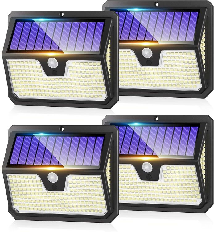 Picture of Seklin Outdoor Solar Lights, 238 LED Solar Security Lights and 3 Modes Motion Sensor 270° Wide Angle Solar Powered Lights IP65 Waterproof Solar Wall Light for Front Door Yard Garage Garden 