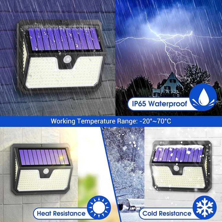 Picture of Seklin Outdoor Solar Lights, 238 LED Solar Security Lights and 3 Modes Motion Sensor 270° Wide Angle Solar Powered Lights IP65 Waterproof Solar Wall Light for Front Door Yard Garage Garden 