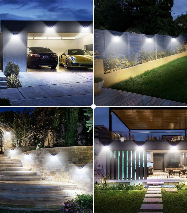 Picture of Solar Security Lights Outdoor Garden - 248 LED Solar Powered Outside Light 3 Modes Motion Sensor and 270°Wide Angle IP65 Waterproof Solar Power Wall Lighting For Fence Flood Door Garage Yard 2Pack [Energy Class A+++]