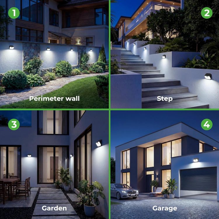 Picture of nipify Solar Security Lights,Upgraded 5000K Neutral Outdoor Solar Light, Solar Lights Outdoor Garden with 3 Modes Motion Sensor,IP65 Waterproof Solar Wall Light for Fence Front Door Yard Garage [Energy Class E]