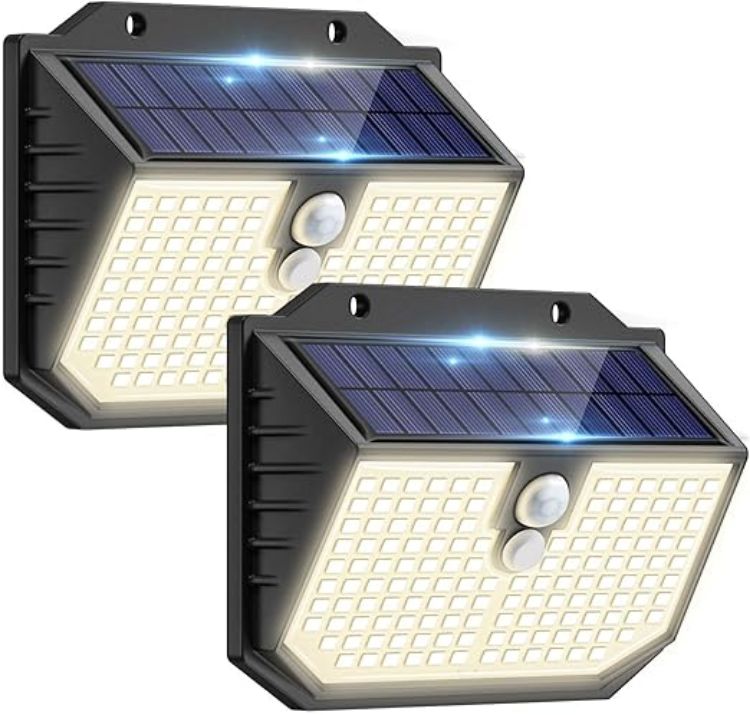 Picture of nipify Solar Security Lights,Upgraded 5000K Neutral Outdoor Solar Light, Solar Lights Outdoor Garden with 3 Modes Motion Sensor,IP65 Waterproof Solar Wall Light for Fence Front Door Yard Garage [Energy Class E]