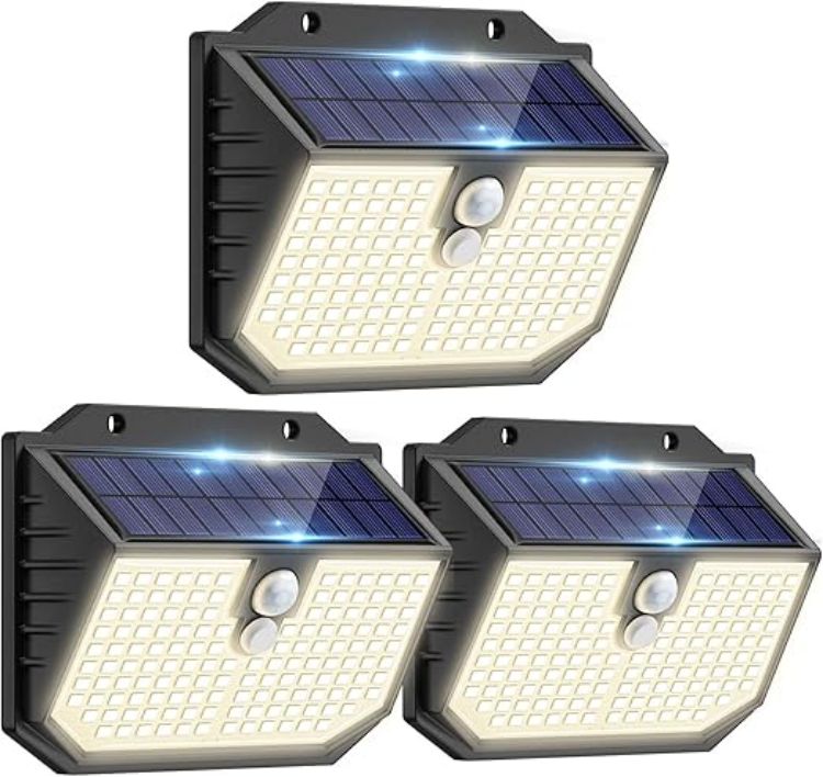 Picture of nipify Solar Security Lights,Upgraded 5000K Neutral Outdoor Solar Light, Solar Lights Outdoor Garden with 3 Modes Motion Sensor,IP65 Waterproof Solar Wall Light for Fence Front Door Yard Garage [Energy Class E]