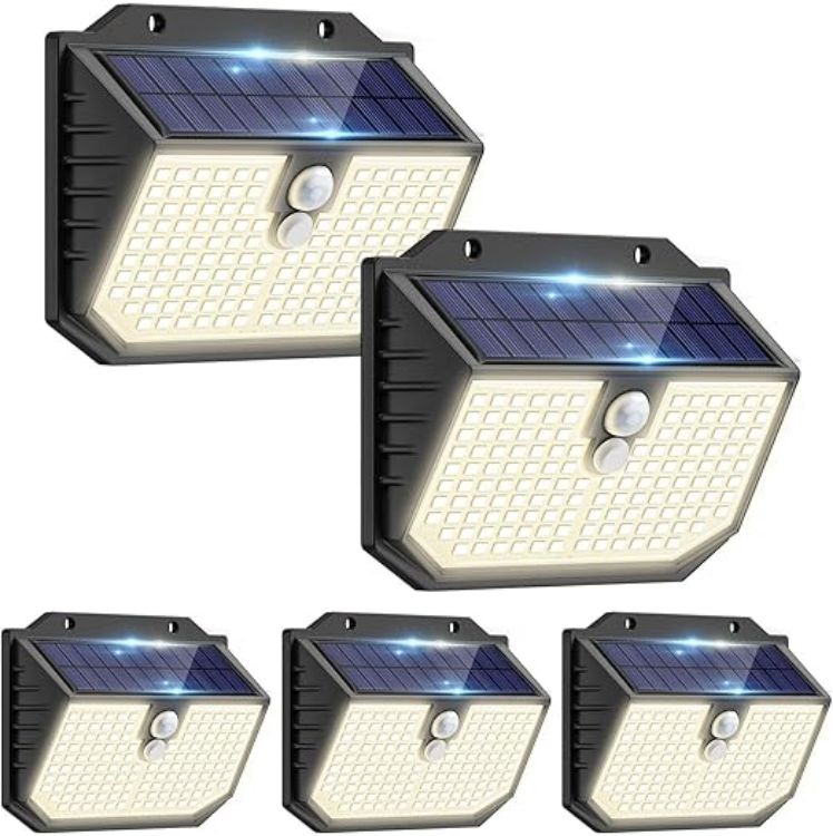 Picture of nipify Solar Security Lights,Upgraded 5000K Neutral Outdoor Solar Light, Solar Lights Outdoor Garden with 3 Modes Motion Sensor,IP65 Waterproof Solar Wall Light for Fence Front Door Yard Garage [Energy Class E]