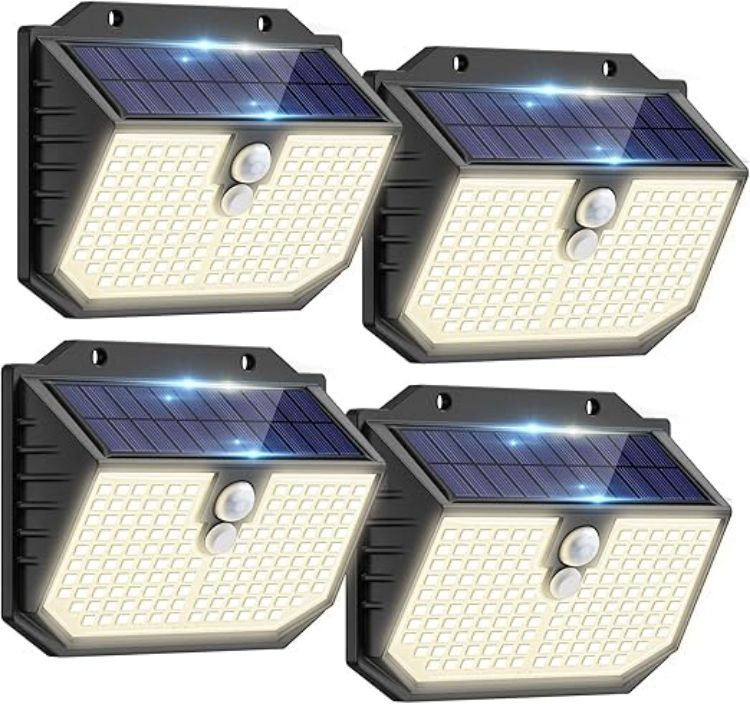 Picture of nipify Solar Security Lights,Upgraded 5000K Neutral Outdoor Solar Light, Solar Lights Outdoor Garden with 3 Modes Motion Sensor,IP65 Waterproof Solar Wall Light for Fence Front Door Yard Garage [Energy Class E]