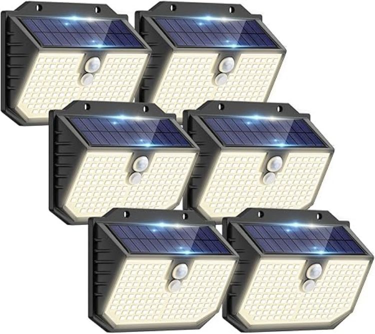 Picture of nipify Solar Security Lights,Upgraded 5000K Neutral Outdoor Solar Light, Solar Lights Outdoor Garden with 3 Modes Motion Sensor,IP65 Waterproof Solar Wall Light for Fence Front Door Yard Garage [Energy Class E]