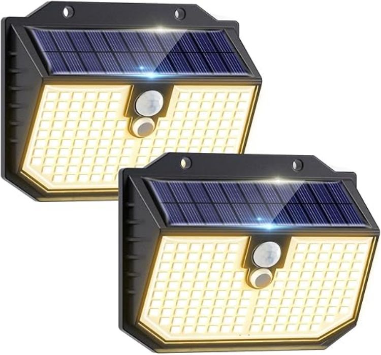 Picture of nipify Solar Security Lights,Upgraded 3000K Warm Outdoor Solar Light, Solar Lights Outdoor Garden with 3 Modes Motion Sensor,IP65 Waterproof Solar Wall Light for Fence Front Door Yard Garage [Energy Class E]