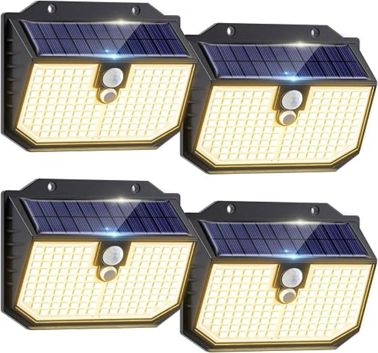 Picture of nipify Solar Security Lights,Upgraded 3000K Warm Outdoor Solar Light, Solar Lights Outdoor Garden with 3 Modes Motion Sensor,IP65 Waterproof Solar Wall Light for Fence Front Door Yard Garage [Energy Class E]